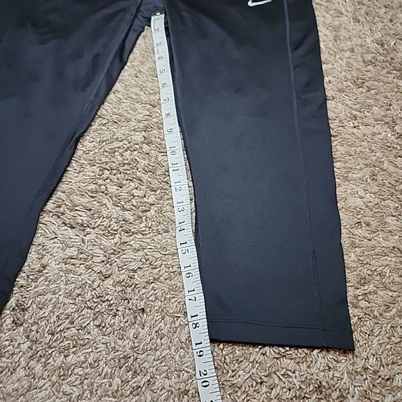 Nike Dri-Fit Power Essential Running Crop Leggings Women’s 1X Black - Picture 3 of 8